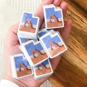 Utah sticker, tiny stickers, Moab Utah, utah state sticker, luggage stickers, national park stickers, moab sticker, arches national park
