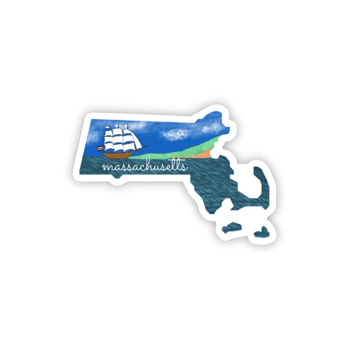 Massachusetts Sticker, Boston Gifts, MA Stickers, Masshole Gifts ...