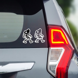 Cryptic sticker, Bigfoot sticker, outdoorsy stickers, bigfoot decal, Sasquatch sticker, car decals for women, cryptid vinyl stickers