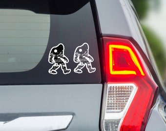 Pegatina críptica, pegatina de Bigfoot, pegatinas para exteriores, calcomanía de Bigfoot, pegatina de Sasquatch, calcomanías para autos para mujeres, pegatinas de vinilo de críptidos