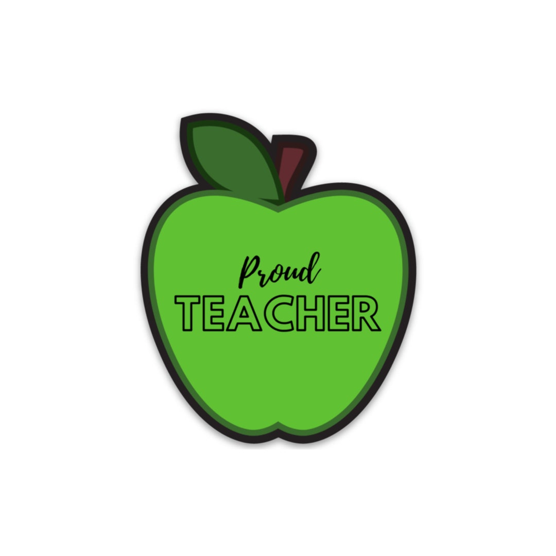 Proud Teacher Stickers for Laptop, Apple for Teacher First Year Teacher
