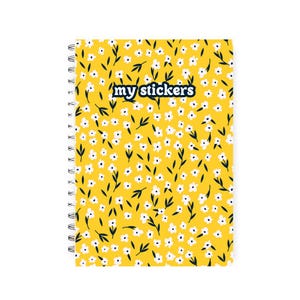 Livre d&#39;autocollants réutilisable floral, livre de collection d&#39;autocollants, livre d&#39;autocollants mignon, journal d&#39;autocollants, carnet d&#39;autocollants, album d&#39;autocollants réutilisable