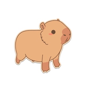Naklejka Kapibara, naklejki Kawaii Kapibara, Kapibara Baby, prezent Kapibara, kalkomania Kapibara, naklejka na zderzak Kapibara, naklejka na samochód Kapibara