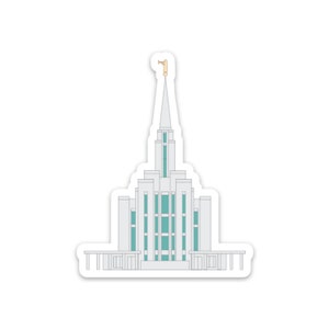 Mount Oquirrh Temple Sticker, lds gifts for missionaries, lds temple stickers, lds baptism gift boy, youth theme sticker