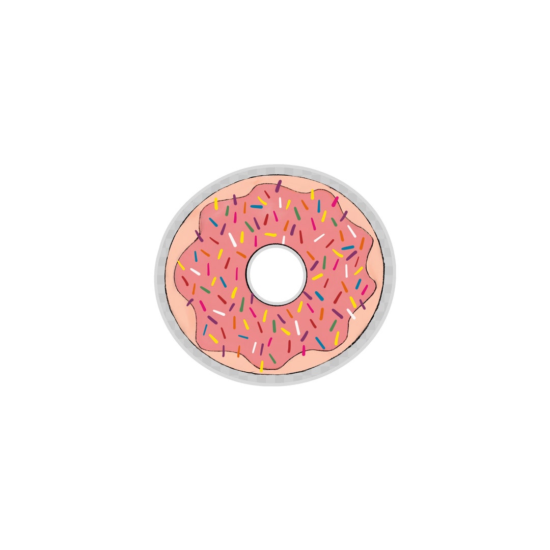 Donut Vinyl Sticker, Doughnut Stickers, Donut Stickers, Clear