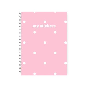 Reusable sticker book pink, cute sticker book, Sticker album reusable book, sticker collection book, sticker journal, sticker binder