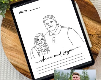Custom Wedding Coloring Pages, kids wedding favors, bride scrapbook idea