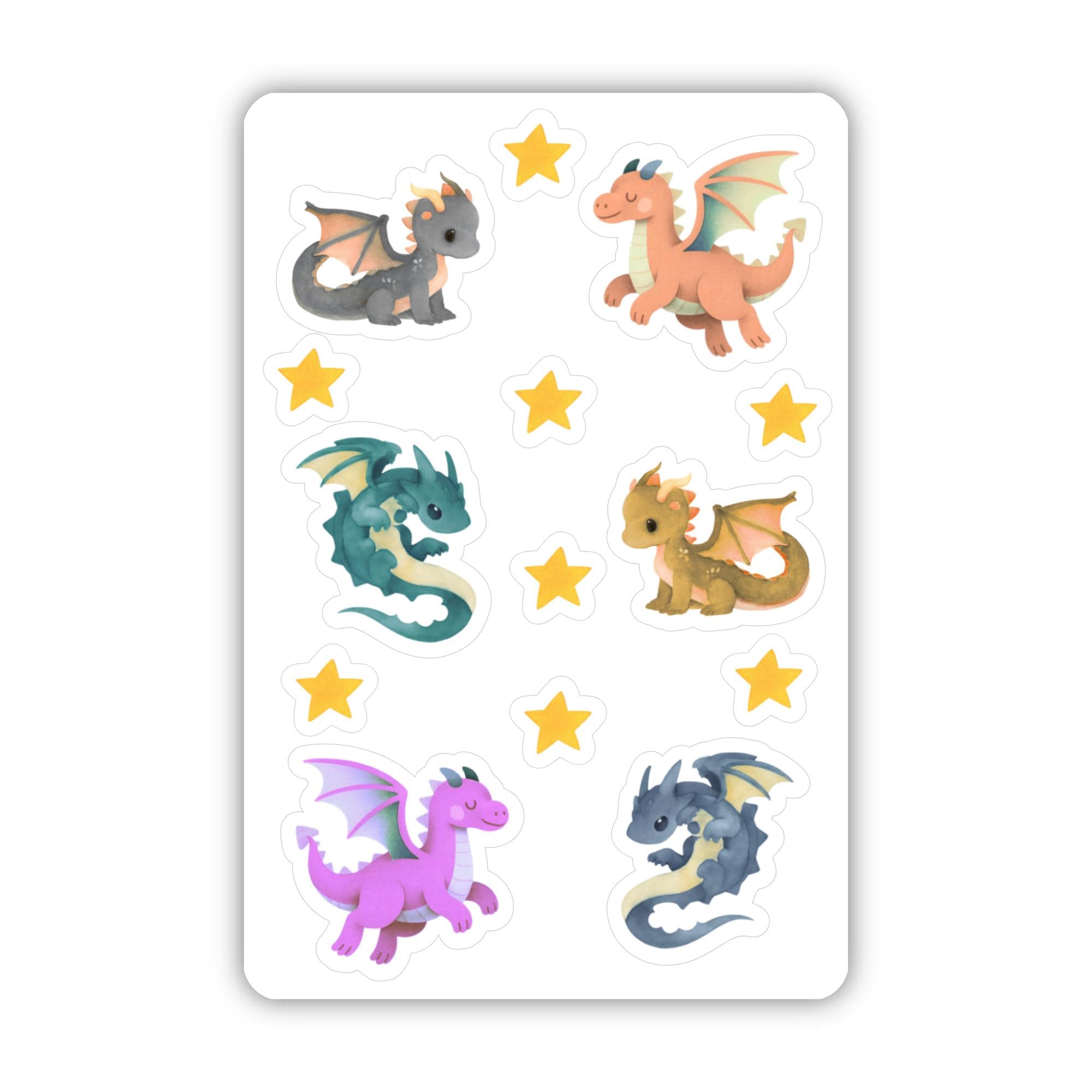 Dragon Sticker Sheet for Journaling, Dragon Stickers Cute, Dragon ...