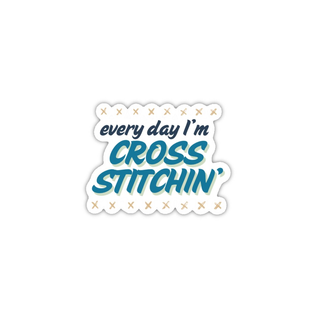 Cross Stitch Stickers Funny, Thread Sticker, Embroidery Stickers ...