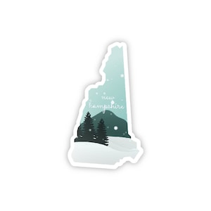 New Hampshire Sticker, RV state sticker, New Hampshire decal, New Hampshire gifts for girls, Concord sticker, RV stickers