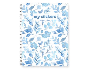 Reusable sticker book blue, sticker release book, Sticker album reusable, sticker collection book, sticker release notebook, sticker journal