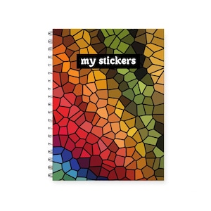 Wiederverwendbares Stickerbuch Regenbogen, süßes Stickerbuch, Stickeralbum wiederverwendbar, Sticker Sammelbuch, Stickerfreigabe Notizbuch, Sticker Journal