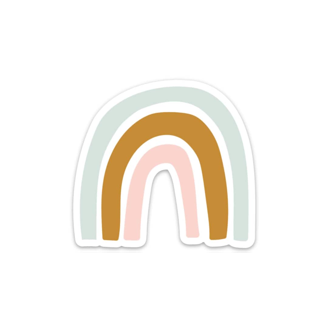 Pastel Rainbow Sticker, Rainbow Stickers for Favors, Rainbow Stickers ...