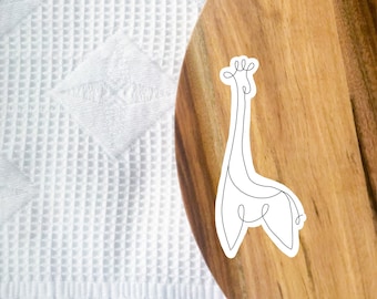 giraffe sticker for water bottle, minimalist stickers laptop stickers for kids, giraffe gift for women, safari baby shower favors for guests