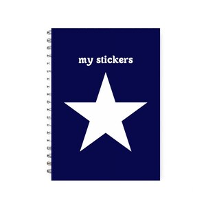 Reusable sticker book large star, cute sticker book, sticker book storage, sticker release notebook, sticker collection book