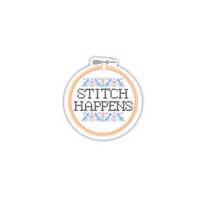 Cross stitch stickers funny, embroidery stickers, embroidery sticker unique, cross stitch bumper sticker, thread sticker