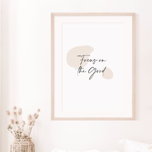 Minimalist quote text printable print