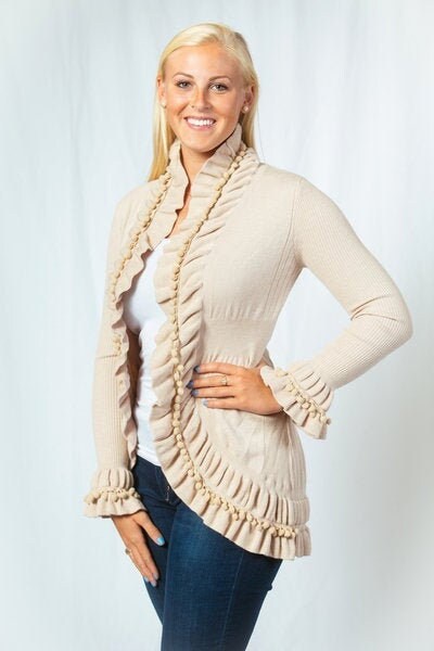 Ruffle Cardigan - Etsy