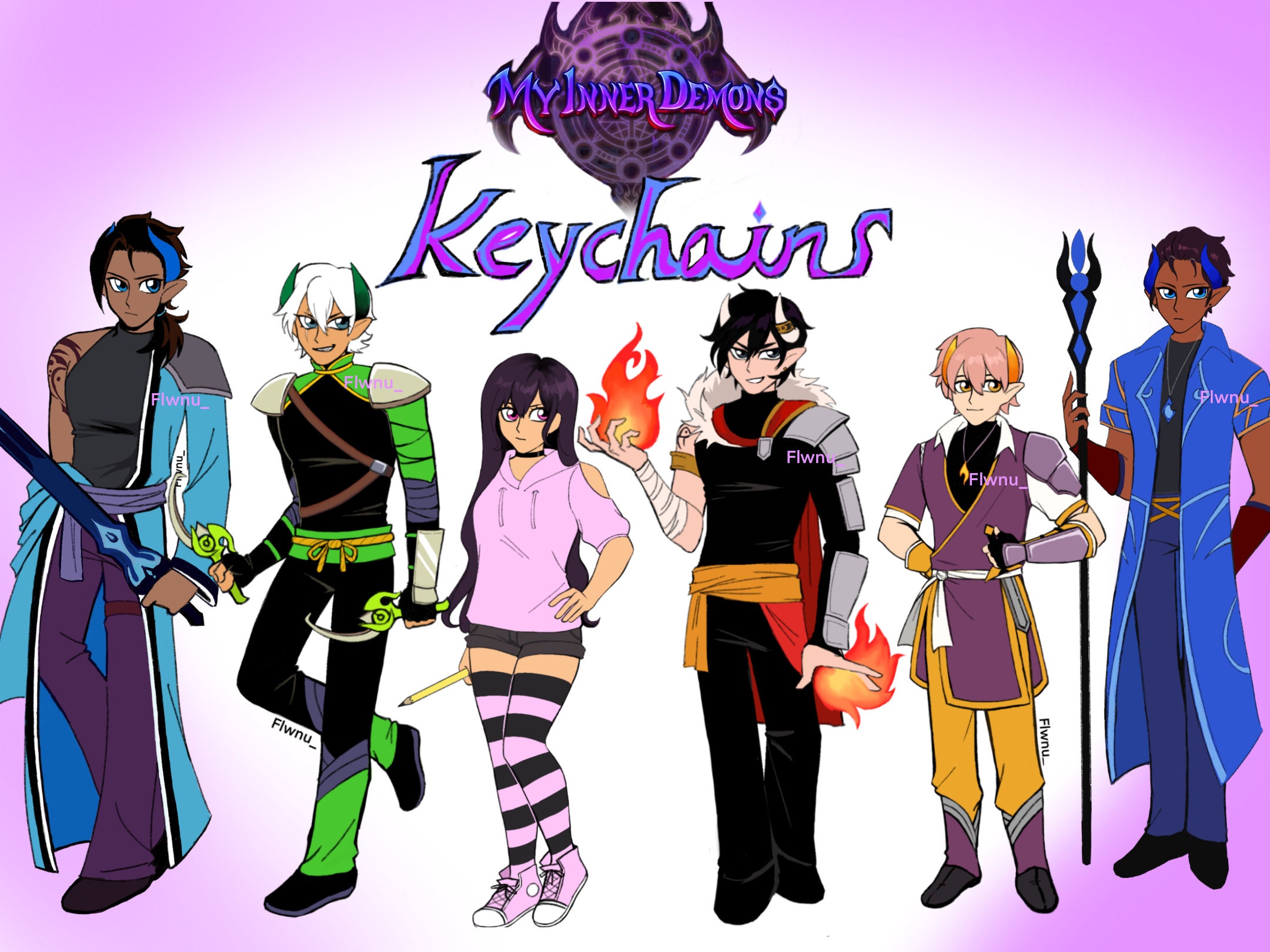 その他 Inner Demons o7r6kf1 My Inner Demons Keychains Aphmau - Etsy