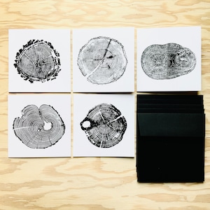 Jeu de cartes de voeux vierges B | Cartes imprimées en bois | 5 x 5 cartes