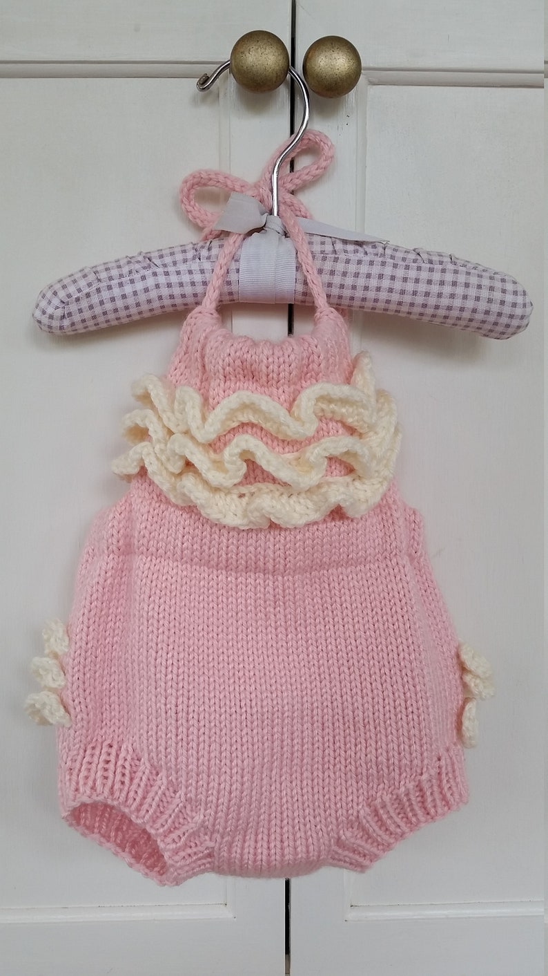 Instant Download Pattern for Machine Knit Ruffled Baby Sunsuit Etsy