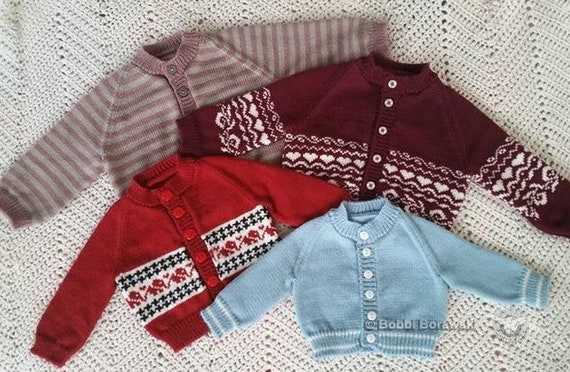 machine knitting patterns for babies cardigans