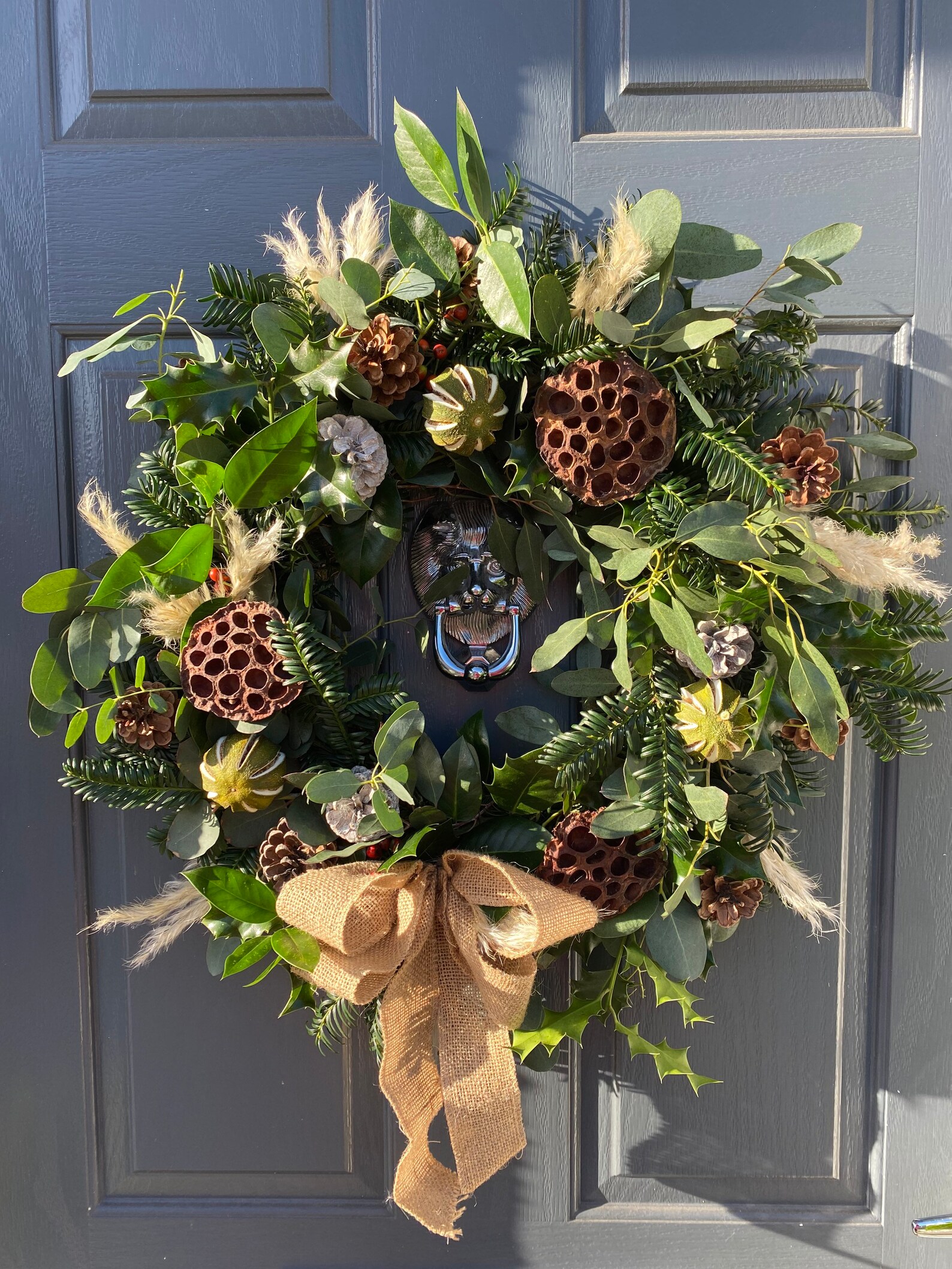 Luxury Christmas Natural Wreath Etsy UK
