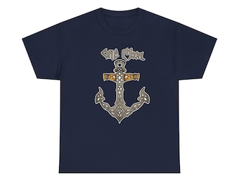 Nautical Anchor Graphic Tee, One Moon Collective Unisex Cotton Shirt