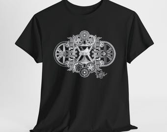 One Moon Collective From Dirt To Dust  Unisex Heavy Cotton Tee, Retro Graphic Bike Tee, Casual Wear, Gift for Him/Her, Graffiti Graphic Tee