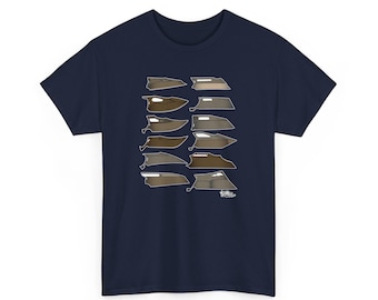 One Moon Collectives Knife Collectors Unisex Heavy Cotton Tees - EDC Shirts , Knife Community Tees , Knife Shirts