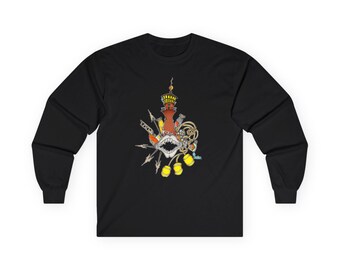 Jaws x Aquinnah Light House Long Sleeve Tee, Vintage Ocean Graphic