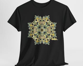 Mushroom Mandala T-Shirt, Bohemian Style, Nature Lovers