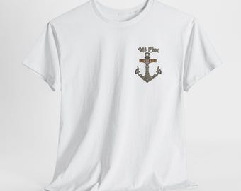 Front & Back Print ,One Moon Collective Helm Unisex Heavy Cotton Tee, Graphic Tee, Casual T-Shirt, Unique Gift, Everyday Wear,
