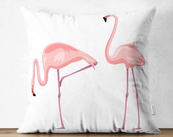 DÉGAGEMENT Pink Flamingo / Botanique / Tropical Cushion Cover - Thème Tropical