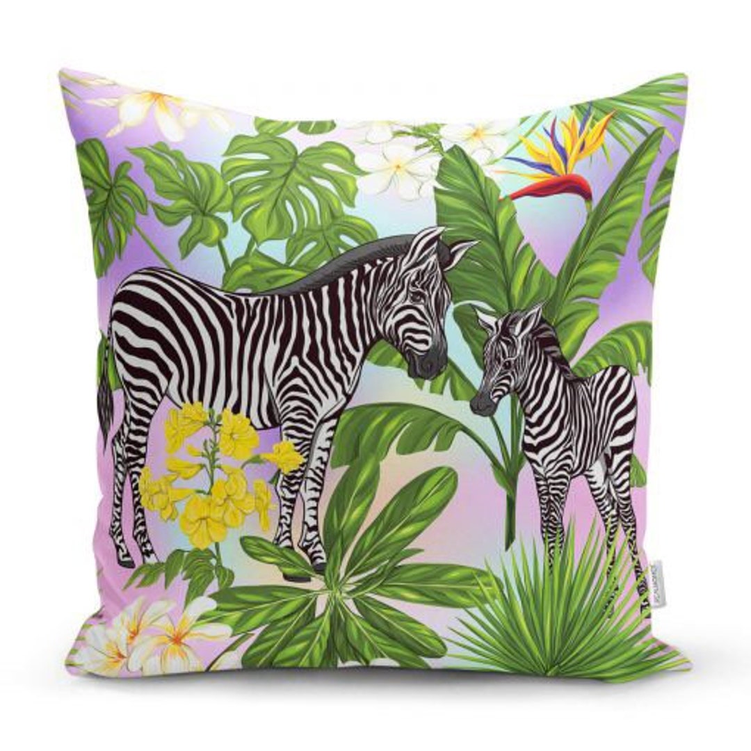 Rainbow / Colourful Zebra Print Cushion Cover Etsy