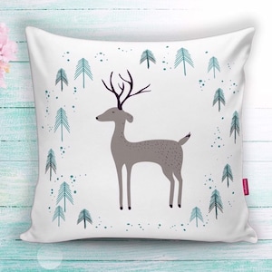 Deer Print Cushion Cover