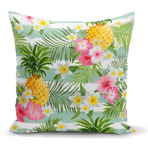 CLEARANCE Green Botanical / Pineapple / Tropical / Leaf cushion Cover / Gift Ideas