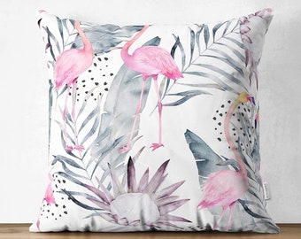 DÉGAGEMENT Flamingo / Botanique / Tropical / Housse de coussin feuille