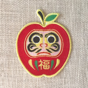 Daruma Patch - Red Apple - Large