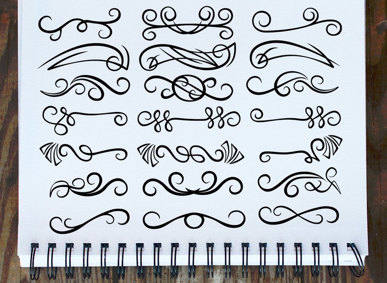 Download Divider svg file Text dividers svg Flourish Dividers | Etsy