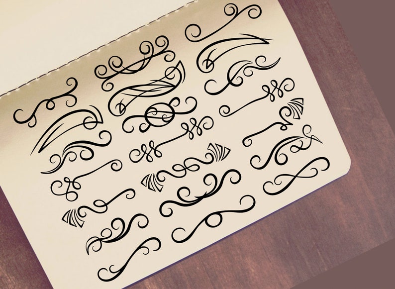 Download Divider svg file Text dividers svg Flourish Dividers | Etsy