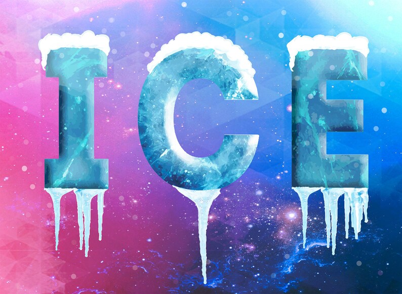 Letras del alfabeto de hielo de nieve impresión corte de alta Etsy