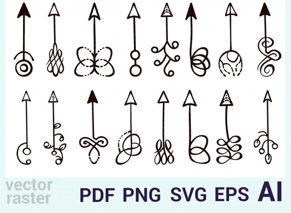 Download Cute Arrows Svg File Arrow Svg Arrow Silhouette Arrow Cut Etsy