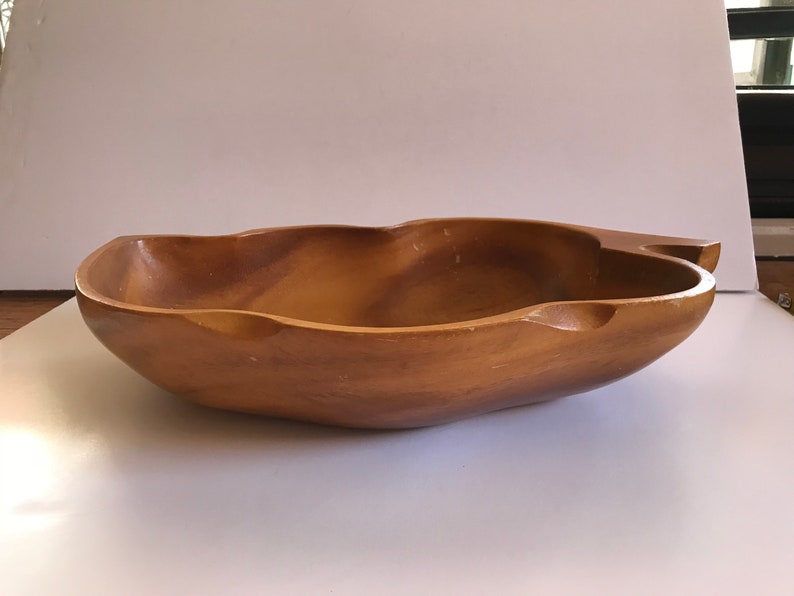 Vintage Monkeypod Wood Bowl // Made in the Philippines // Etsy