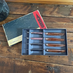 Regent Sheffield Edelstahl Für immer scharfes Steak Messer Set Made in England mit Original Blue Box