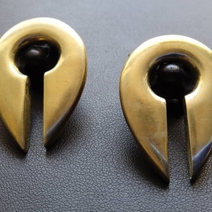 Pesi per orecchie minimalisti in ottone - 8 mm - 00ga - Espansori per orecchie - Orecchini unisex - Gioielli industriali - Modificazione del corpo - Orecchie elastiche - Nuova collezione