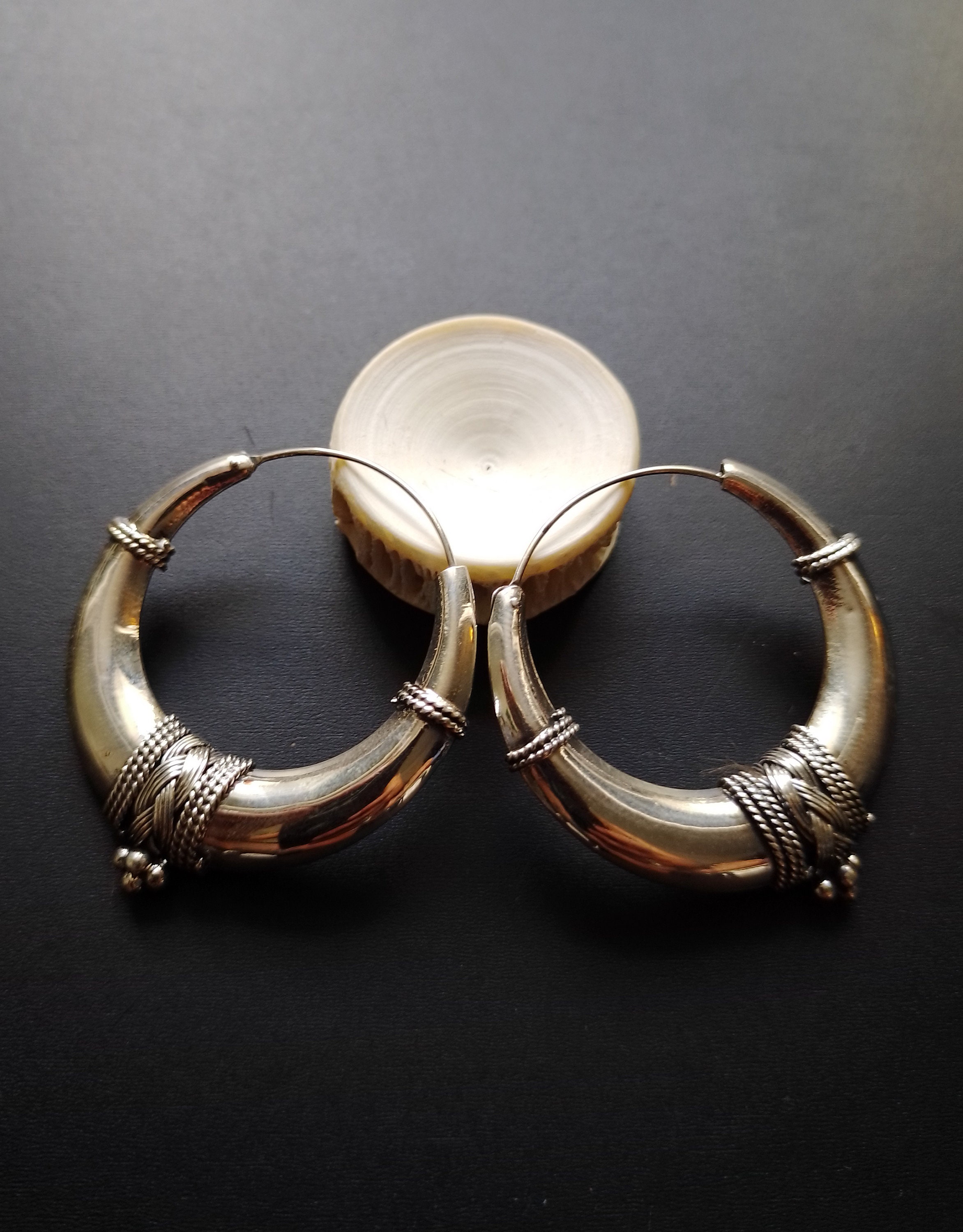 Goddess Hoops Earrings in 925 Sterling Silver- Boho Jewels