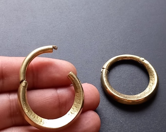 Minimalist Design Brass Ear Weights- 4mm- 6ga- Body Modification- Unisex- Stretch Ears- Industrial Jewelry- Alt Jewelry- New Collection