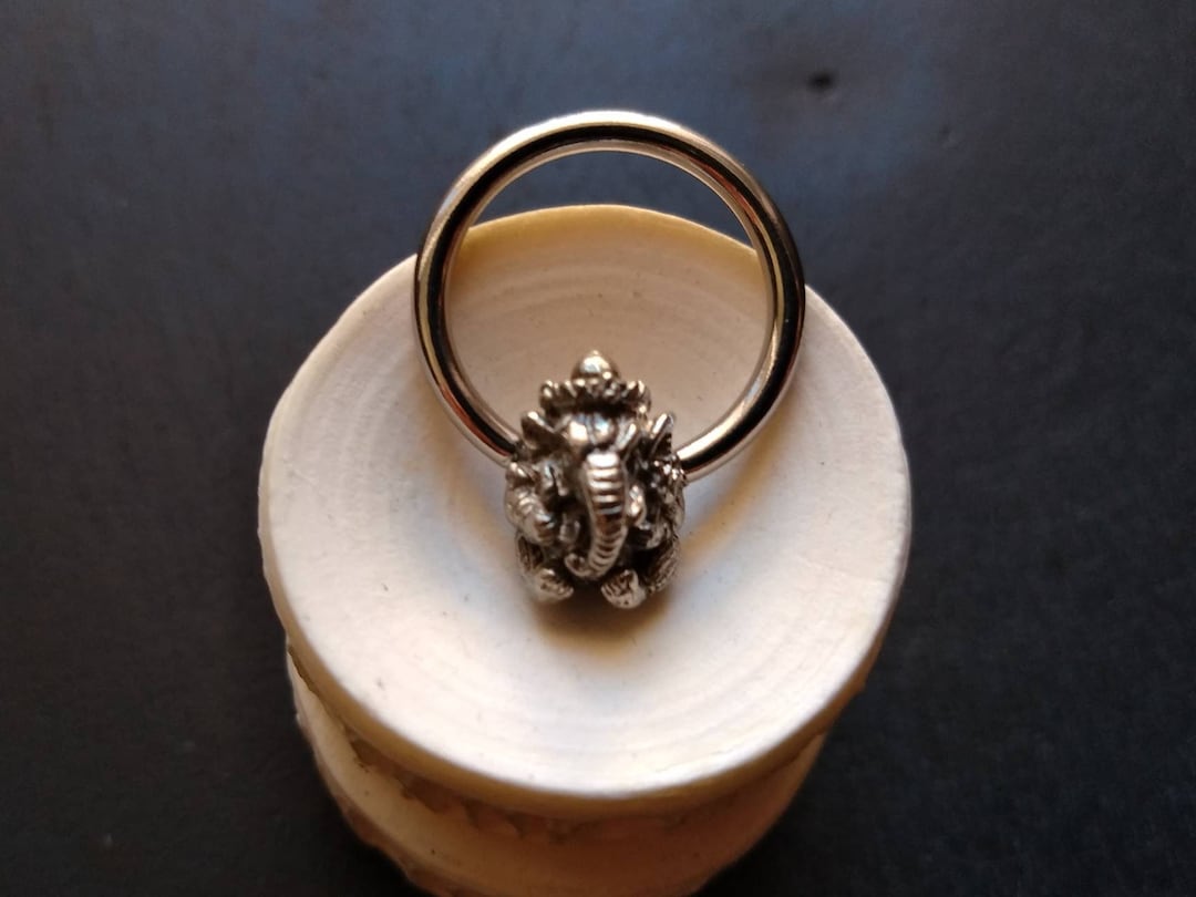 Ganesha Piercing 1.2mm 1.6mm Steel 316lnipple Piercing Etsy