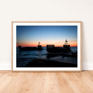 Royal Marines Commando Landing Craft at Sunset Photo Print: Military Photography Wall Art